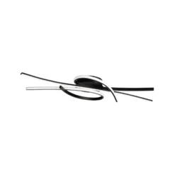 LED-Deckenlampe Biba, schwarz, Länge 100 cm, Metall, CCT