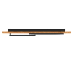 LED-Deckenlampe Boyal, braun, Länge 78 cm, Holz, 2-flg.