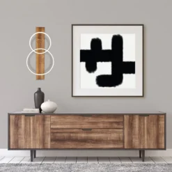 LED-Deckenlampe Boyal, braun, Länge 78 cm, Holz, 2-flg.