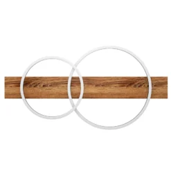 LED-Deckenlampe Boyal, braun, Länge 78 cm, Holz, 2-flg.
