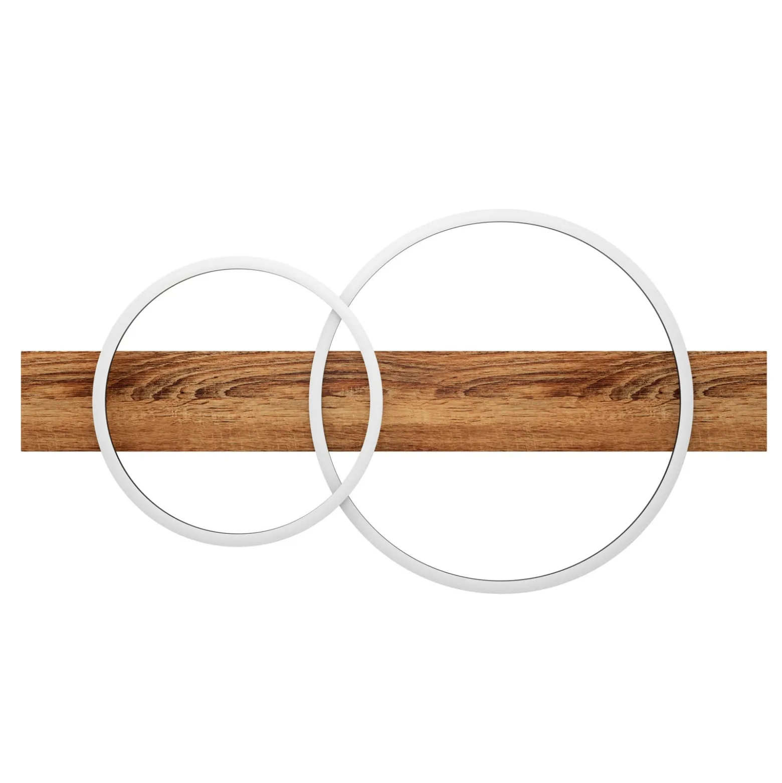 LED-Deckenlampe Boyal, braun, Länge 78 cm, Holz, 2-flg.