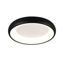 LED-Deckenlampe Cardona, Ø 46,5 cm, schwarz matt, Metall CCT