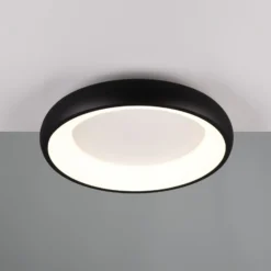 LED-Deckenlampe Cardona, Ø 46,5 cm, schwarz matt, Metall CCT