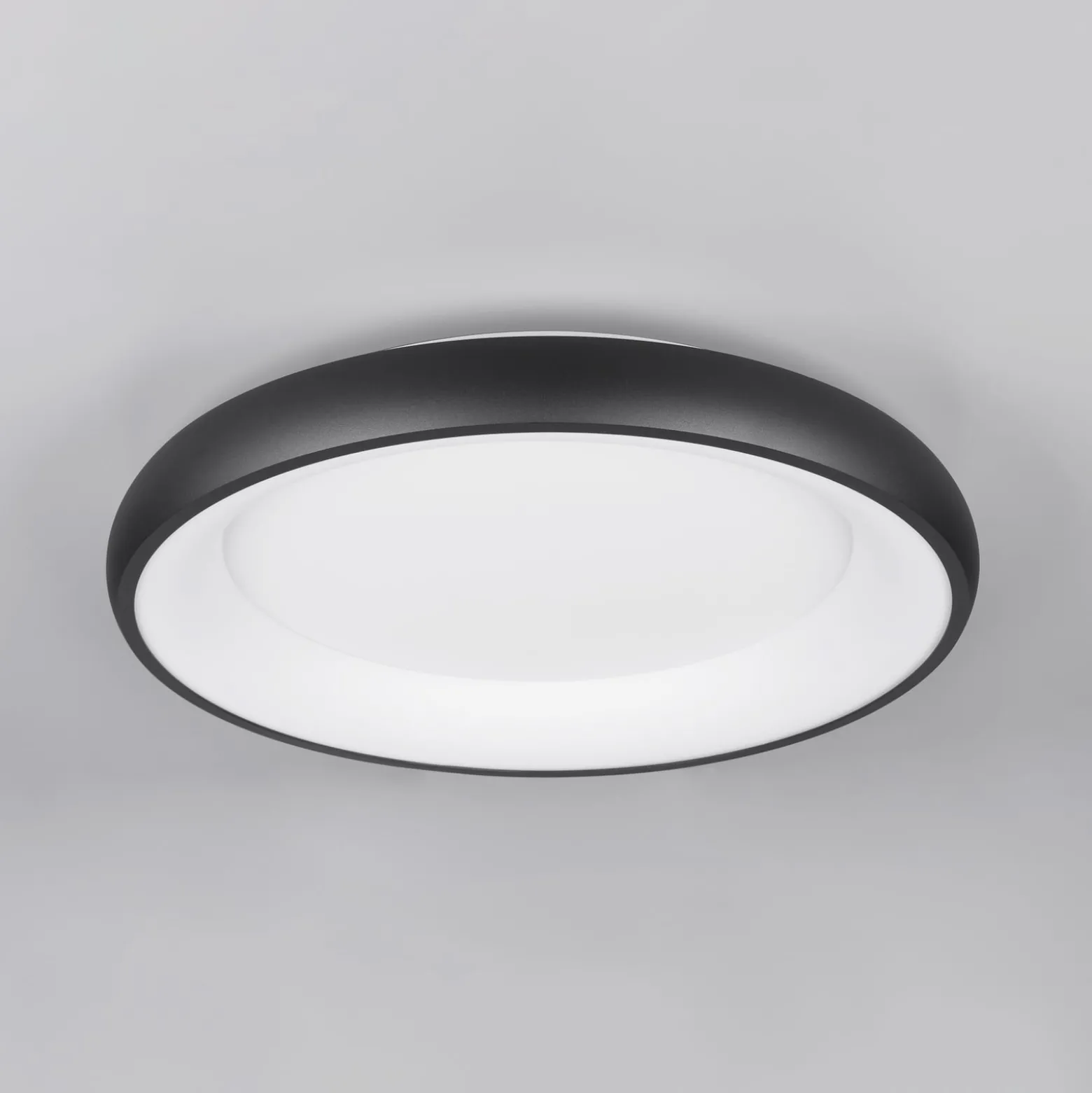 LED-Deckenlampe Cardona, Ø 62 cm, schwarz matt, Metall, CCT