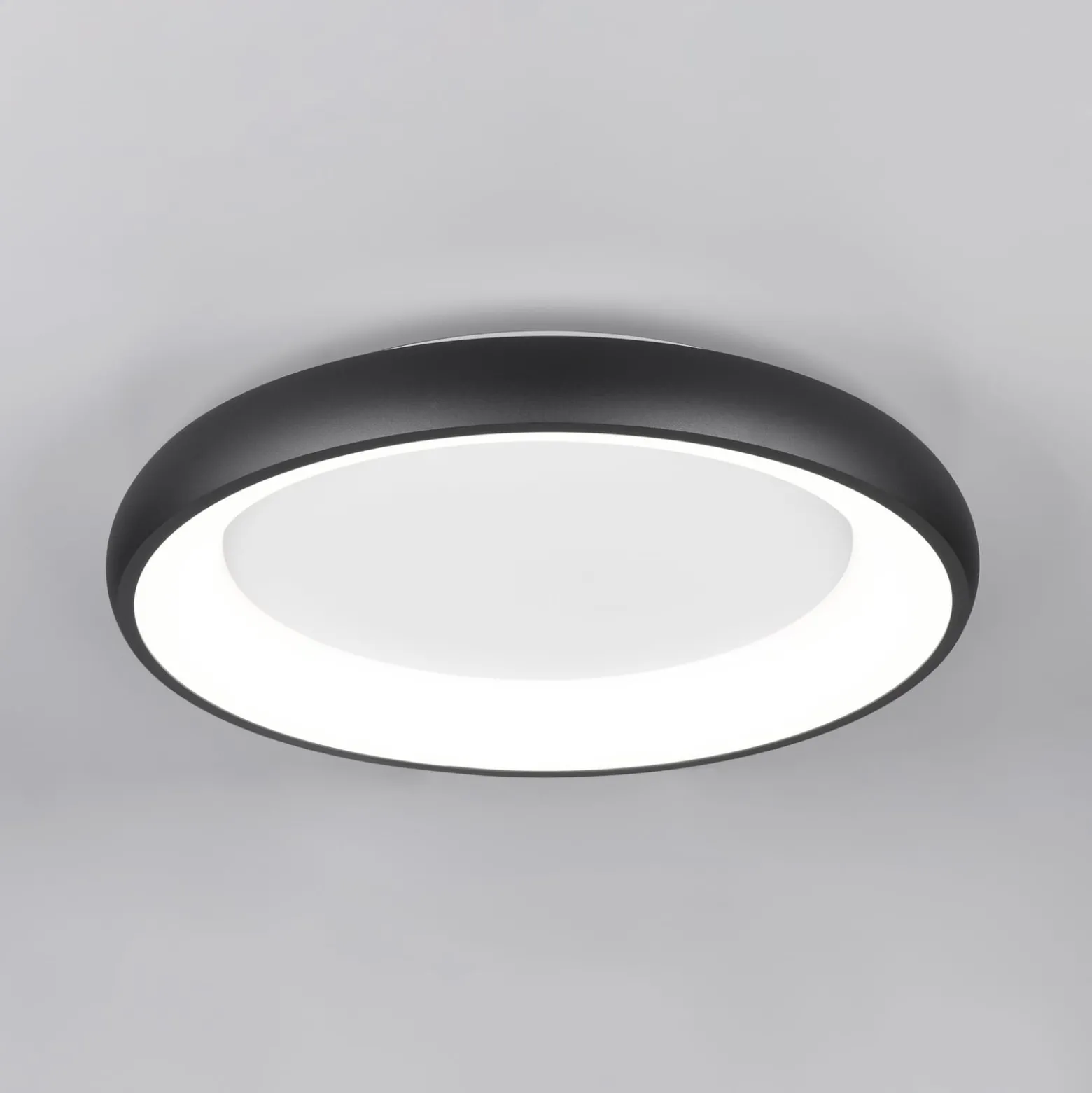 LED-Deckenlampe Cardona, Ø 62 cm, schwarz matt, Metall, CCT
