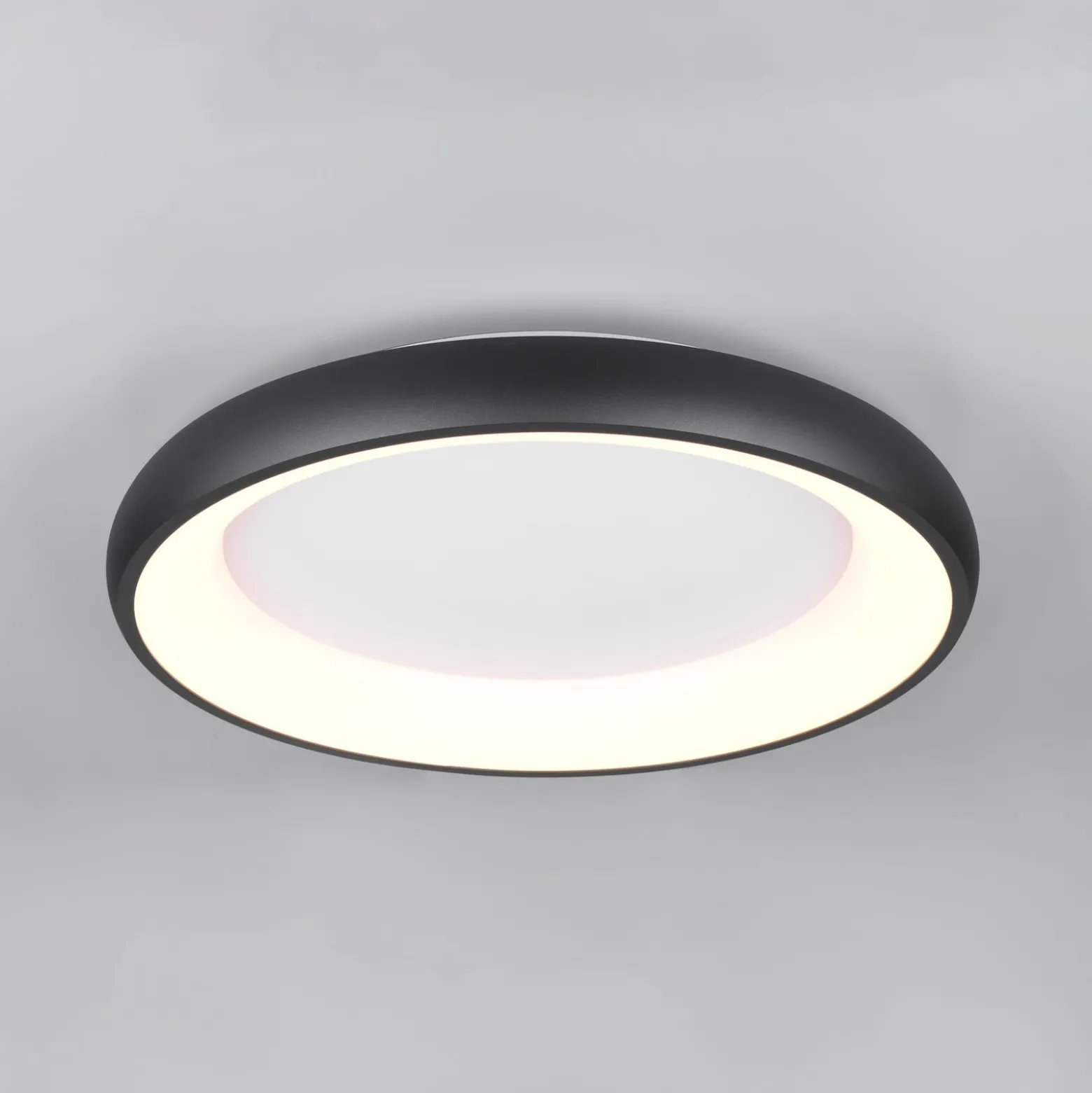 LED-Deckenlampe Cardona, Ø 62 cm, schwarz matt, Metall, CCT