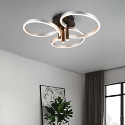 LED-Deckenlampe Caruso, alu/schwarz, Ø 66 cm, Metall CCT dim