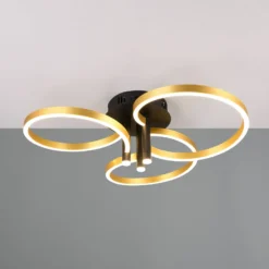 LED-Deckenlampe Caruso, gold/schwarz, Ø 66 cm Metall CCT dim