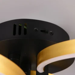 LED-Deckenlampe Caruso, gold/schwarz, Ø 66 cm Metall CCT dim