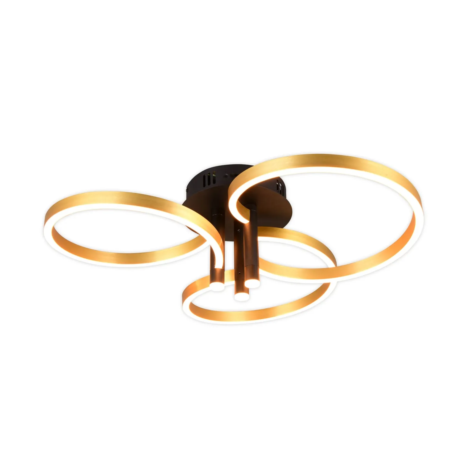 LED-Deckenlampe Caruso, gold/schwarz, Ø 66 cm Metall CCT dim