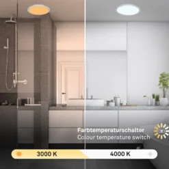 LED-Deckenlampe 3767014 CCT-Switch IP44 chrom matt