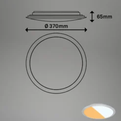 LED-Deckenlampe 3767014 CCT-Switch IP44 chrom matt