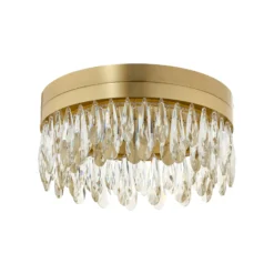 LED-Deckenlampe Celestia, Ø 40 cm, messingfarben, Kristall