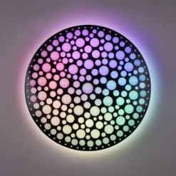 LED-Deckenlampe Chizu Ø 40,5cm dimmbar RGB schwarz