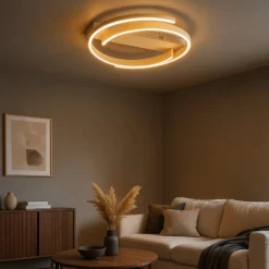 LED-Deckenlampe CIRCLY, sand, Ø 56 cm, Fernbedienung CCT dim