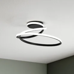 LED-Deckenlampe COASTER, schwarz, Länge 50 cm, Metall, CCT