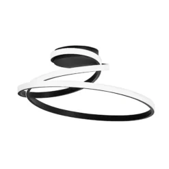 LED-Deckenlampe COASTER, schwarz, Länge 50 cm, Metall, CCT
