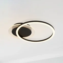 LED-Deckenlampe Contour schwarz matt Länge 40 cm Eisen/Acryl