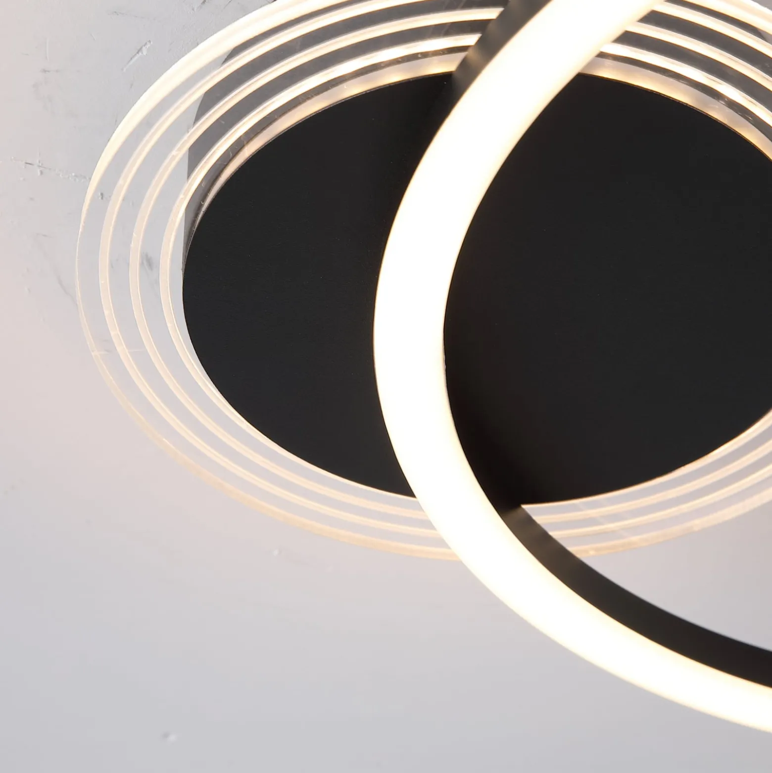 LED-Deckenlampe Contour schwarz matt Länge 40 cm Eisen/Acryl