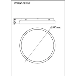 LED-Deckenlampe Della, Ø 40 cm, dunkelgrau, Metall