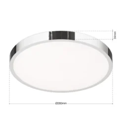 LED-Deckenlampe Disc, chromfarben, Ø 28 cm, CCT, Metall
