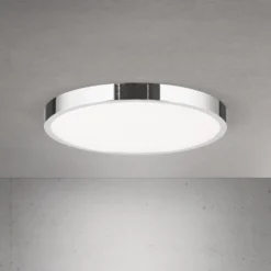 LED-Deckenlampe Disc, chromfarben, Ø 28 cm, CCT, Metall