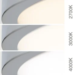 LED-Deckenlampe Disc, chromfarben, Ø 28 cm, CCT, Metall