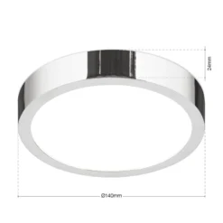 LED-Deckenlampe Disc, chromfarben, Ø 14 cm, CCT, Metall