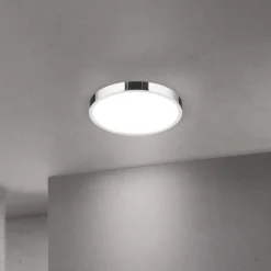 LED-Deckenlampe Disc, chromfarben, Ø 24 cm, CCT, Metall