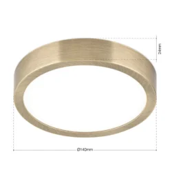 LED-Deckenlampe Disc, messingfarben antik, Ø 14 cm, CCT