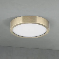 LED-Deckenlampe Disc, messingfarben antik, Ø 14 cm, CCT