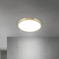 LED-Deckenlampe Disc, messingfarben antik, Ø 28 cm, CCT