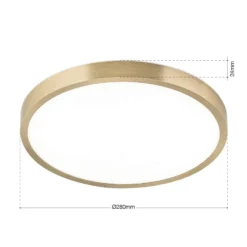 LED-Deckenlampe Disc, messingfarben antik, Ø 28 cm, CCT