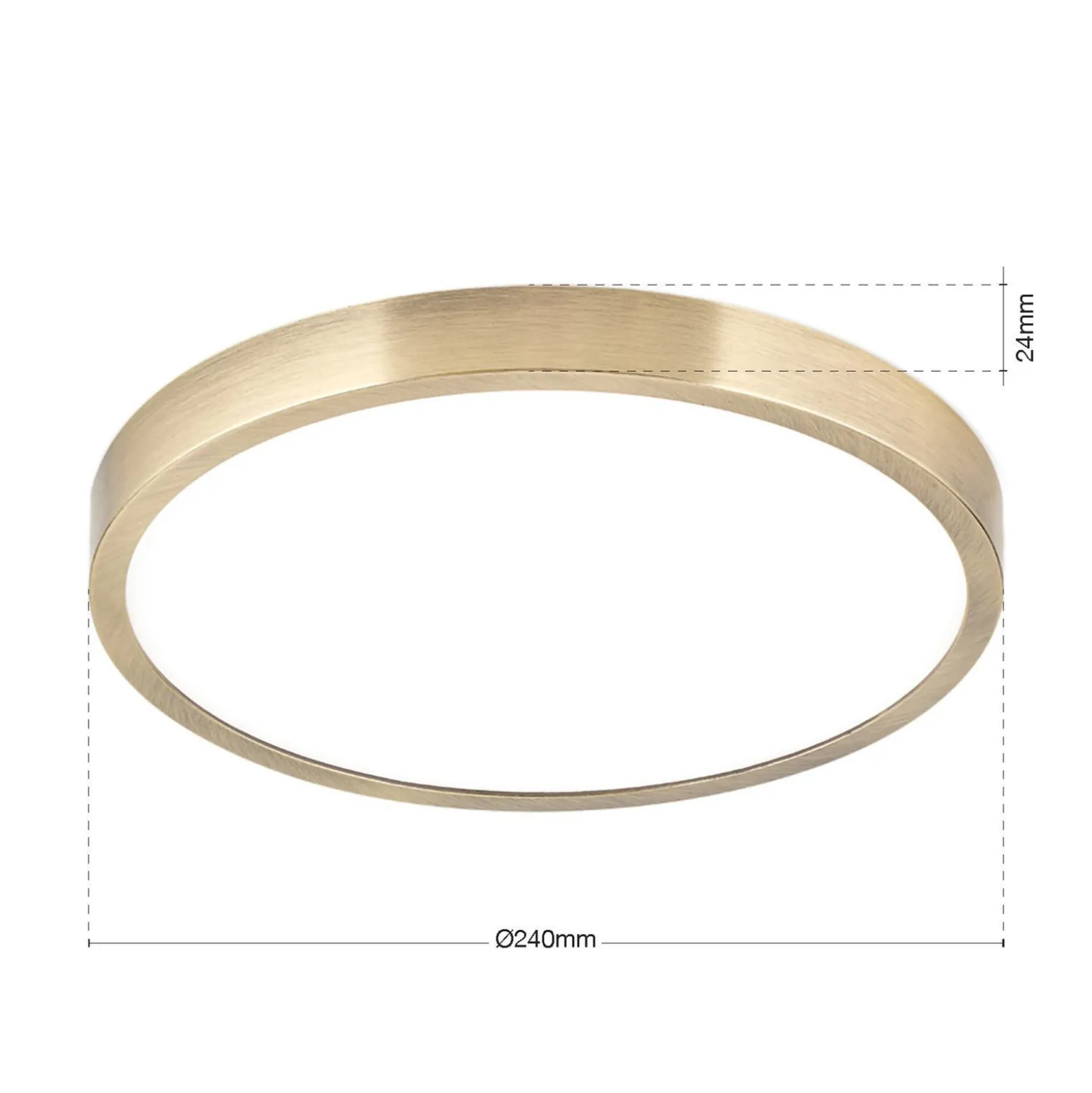 LED-Deckenlampe Disc, messingfarben antik, Ø 24 cm, CCT