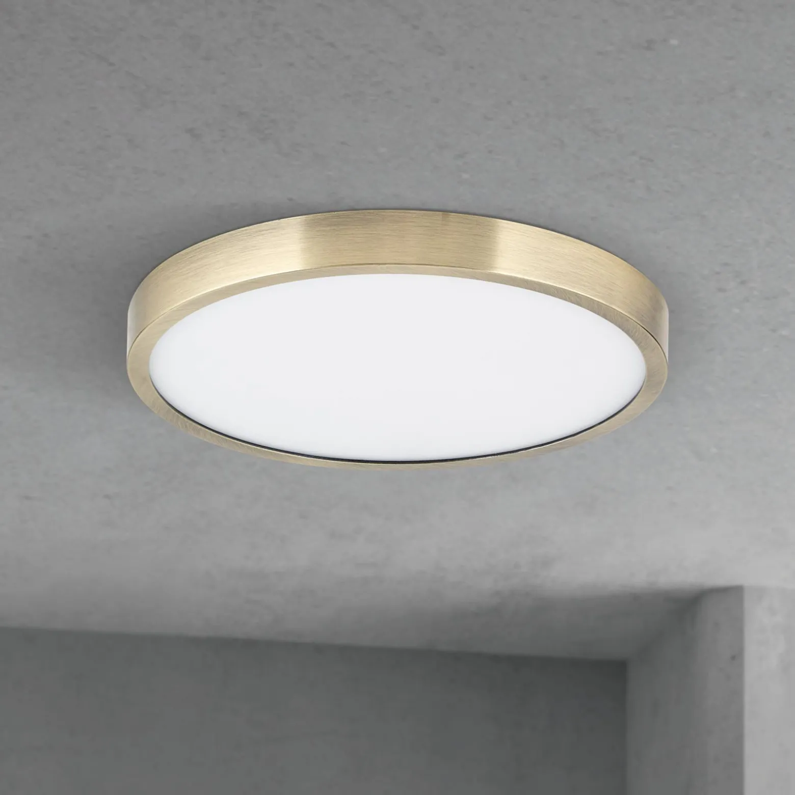 LED-Deckenlampe Disc, messingfarben antik, Ø 24 cm, CCT