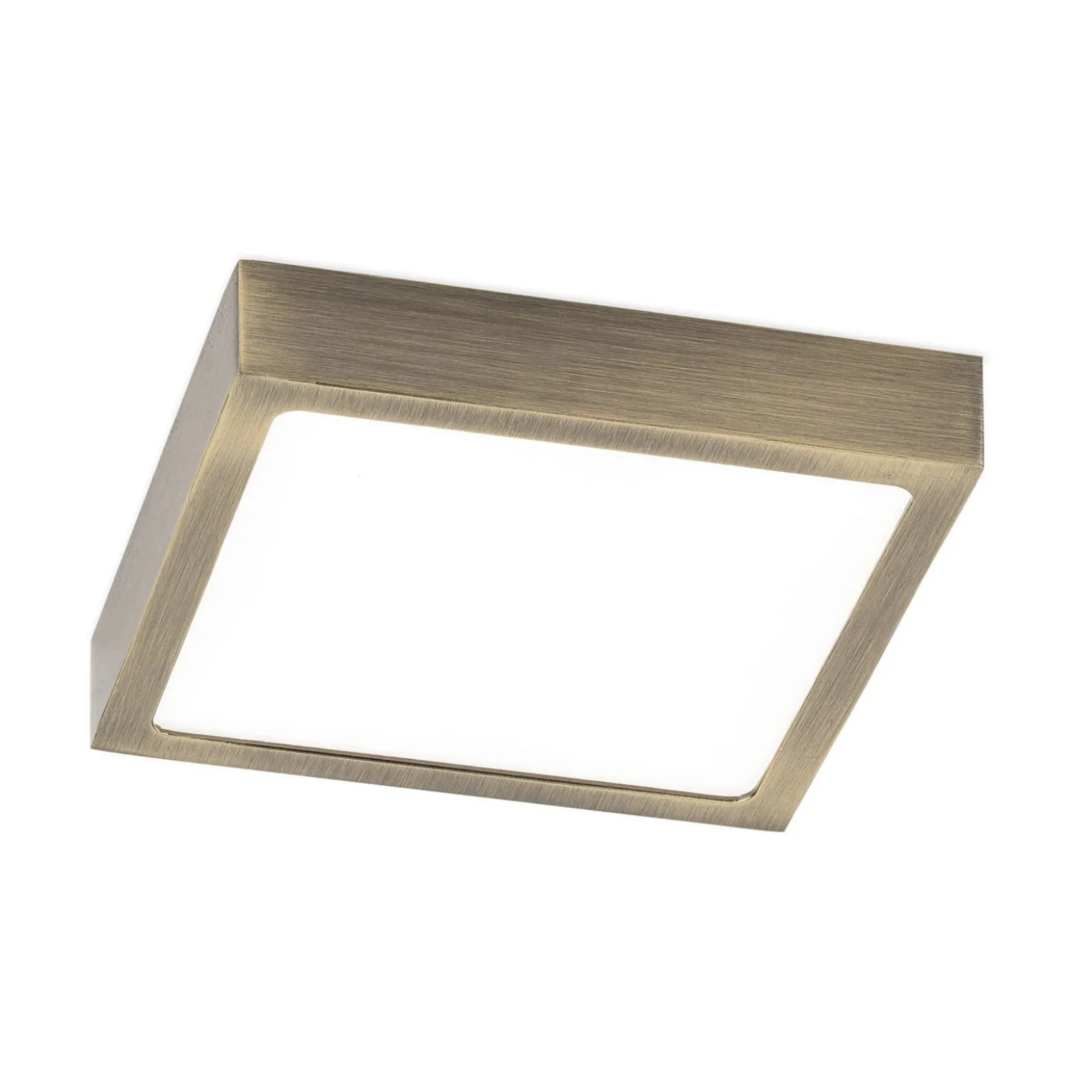 LED-Deckenlampe Disc, messingfarben antik, Länge 14 cm, CCT