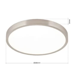 LED-Deckenlampe Disc, nickelfarben satiniert, Ø 28 cm, CCT