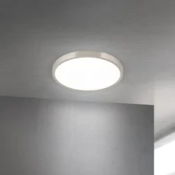 LED-Deckenlampe Disc, nickelfarben satiniert, Ø 28 cm, CCT