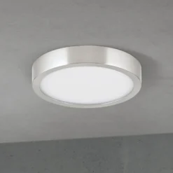 LED-Deckenlampe Disc, nickelfarben satiniert, Ø 14 cm, CCT