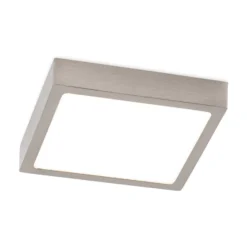 LED-Deckenlampe Disc nickelfarben satiniert, Länge 14 cm CCT