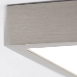 LED-Deckenlampe Disc nickelfarben satiniert, Länge 14 cm CCT
