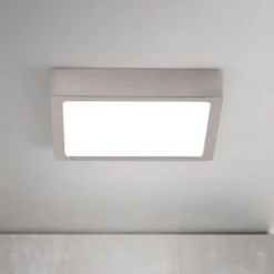 LED-Deckenlampe Disc nickelfarben satiniert, Länge 14 cm CCT
