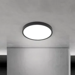 LED-Deckenlampe Disc, schwarz Ø 28 cm, CCT Metall/Kunststoff