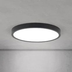 LED-Deckenlampe Disc, schwarz Ø 28 cm, CCT Metall/Kunststoff