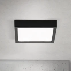 LED-Deckenlampe Disc, schwarz Länge 14 cm, CCT Metall