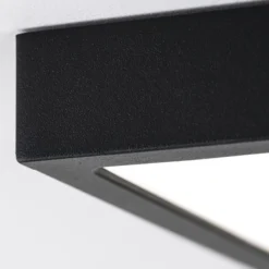 LED-Deckenlampe Disc, schwarz Länge 24 cm, CCT Metall