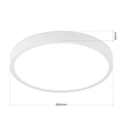 LED-Deckenlampe Disc, weiß Ø 24 cm, CCT, Metall/Kunststoff