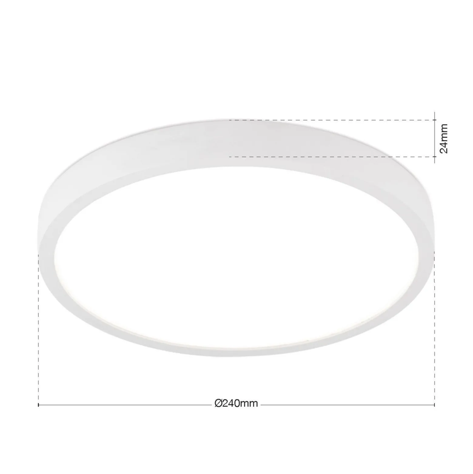 LED-Deckenlampe Disc, weiß Ø 24 cm, CCT, Metall/Kunststoff