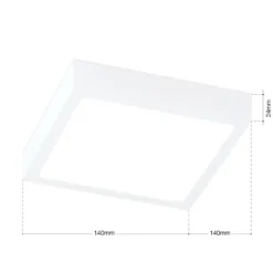 LED-Deckenlampe Disc, weiß, Länge 14 cm, CCT, Metall