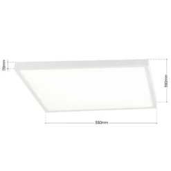 LED-Deckenlampe Disc, weiß, Länge 60 cm, CCT, Metall